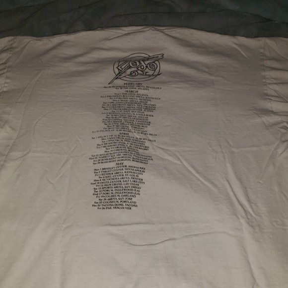 Vintage Jimmy Page Robert Plant World Tour Winterland T-Shirt Size Large 1995 - Picture 3 of 5